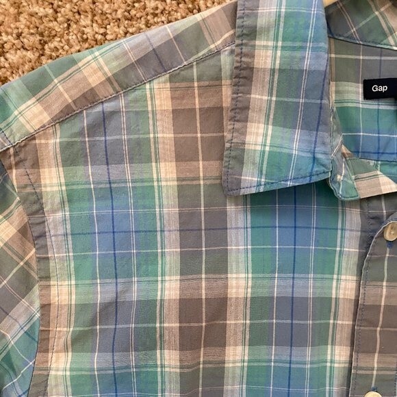 Gap Slim Fit Button-Down Long Sleeve Mens Shirt Size Large - Picture 3 of 5